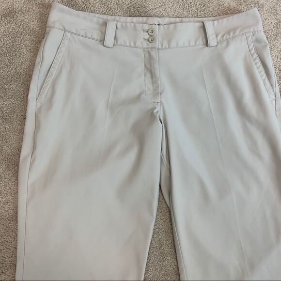 NIKE Golf beige capris Sz 12 - Picture 4 of 12